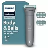 Philips Afeitadora Corporal series 3000 - Depiladora Masculina con sistema de protección, Recorta y depila zonas íntimas, Afeitado suave y apurado, 100% impermeable, 80 min. de autonomía, BG3480/15.