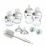 Tommee Tippee Biberones, set Natural Start recién nacidos, biberón anticólicos 150 ml y 260 ml, con tetinas ergonómicas de flujo medio, esterilizable