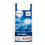Bosch Pure Light Lámparas para vehículos, 12 V 1, 2 W W2x4, 6d, Lámparas x2