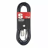 Stagg SAC3PXM DL - Cable XLR macho a Jack 6,3 mm, para Micrófono, Color Negro