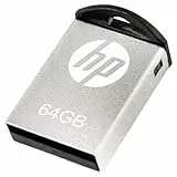 HP Memoria USB GB USB 2.0 Super Mini Metal, a Prueba de Golpes, a Prueba de Salpicaduras, a Prueba de Polvo, Discos Flash Drives v222 W hpfd222 W - 64, Color Plata