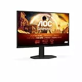 AOC 25G42E Monitor Gaming 25' FHD, 180 Hz, Fast IPS, 1 ms GtG, HDR10, Adaptive Sync., G-Sync Compat., Blue Light (1920x1080, 1x HDMI 2.0, 1x DP 1.4) Negro