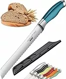 Orblue Cuchillo de Pan 20cm, Cuchillo Panero Profesional con Sierra Grande, Ideal para Cortar el Pan, Cuchillo de Cocina de, Cuchillo Sierra Arcos
