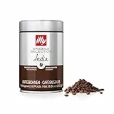 illy Coffee Beans, Selección de granos de café arábica de lujo, India, 250 g