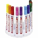edding 3000 marcador permanente - multicolor - organizador de 10 rotuladores - punta redonda - indeleble de secado rápido resistente al agua y a los borrones - cartón plástico madera metal - universal