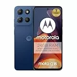 Motorola Moto g15 24GB (8G+16GB RAM Boost)/256GB Azul, España, Pantalla de 6.72'' FHD+, Sistema de cámaras de 50 MP y Objetivo Ultra Gran Angular, Batería 5200 mAh, Carga TurboPower, Soft Luxe