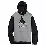 Burton Oak Sudadera, Hombre, Gray Heather/True Black, S
