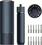 HOTO Juego de Destornillador Eléctrico 3.6V Inalámbrico, 4 N.m de Par, 12 Puntas de Acero S2, Luz LED, Kit de Herramientas para Reparación de Computadoras y Montaje de Muebles - O1 Pro