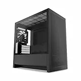 NZXT H3 Flow – Caja PC Micro-ATX – Flujo de Aire optimizado – 1 Ventilador 120mm Trasero – GPU tamaño Completo – Radiador 280mm Frontal, 240mm Superior – Placa Base con conexión Trasera – Negro