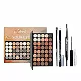 Kit de Maquillaje Todo en Uno, Set de Maquillaje Completo con Paleta de Sombras Pinceles Delineador de Ojos Lápiz de Cejas Rímel, Juego de Regalo de Maquillaje para Niñas Mujeres Ojos Cosméticos