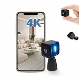 AOBOCAM Cámara Espía 4K Mini WiFi Interior/Exterior - Cámara Espía Oculta con Vision Nocturna/Detección de Movimiento, 2.4GHz, App Móvil (iOS/Android)，Casa/Oficina/Coche