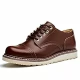 SL-Saint Botas de Moda de Copa Baja Para Hombre Hechas a Mano Zapatos de Cuero de Vaca Genuino de Moda Con Cordones (Suave Marrón, Adulto, Hombre, 43, Números, Sistema tallas calzado EU, mediano)