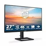 Philips 27E1N1800AE Monitor 27' UHD, WLED, 60Hz, IPS, 4 ms GtG, HDR10, Adaptive Sync., Altavoces, Altura Ajustable (3840x2160, 2X HDMI 2.0, 1x DP 1.4) Negro