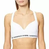 KARL LAGERFELD Mujer Sujetador acolchado Logo Blanco XL