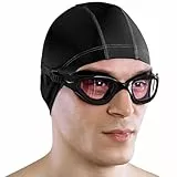 AqtivAqua DX Gafas Natacion Hombre Gafas Piscina Niño Mujer Niña (Negro, Claro)