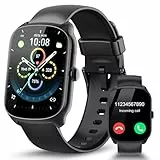 STECEi Reloj Inteligente Hombre Mujer, 1.95' HD Pantalla Curva Smartwatch con Llamadas Bluetooth, Monitor de Ritmo Cardíaco, Pulsera Actividad 110+ Modos Deportivos, Impermeable IP68, Tinta Negro