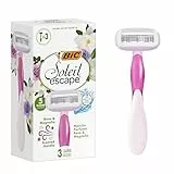 BIC Maquinillas para Mujer Soleil Escape con Mango Perfumado (Rosa y Magnolia) - Caja de 3