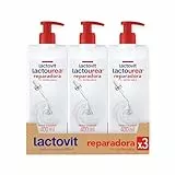 Lactovit Lactourea Leche Corporal Reparadora para Pieles Normales y Extra secas con Urea ProLactic 10, Hidratación y Reparación Intensiva con Efecto Barrera, Absorción Inmediata - Pack de 3 x 400 ml