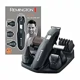 Remington Recortadora de Barba y Cortapelos Edge - Barbero y Máquina de Cortar Pelo Inalámbrico, Cuchillas de Acero Inoxidable, 6 Accesorios, Base de Almacenamiento, 40 min Autonomía - PG6030