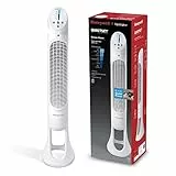 Honeywell QuietSet Ventilador de Torre Oscilante para Toda una Gabitación, 5 Ajustes de Velocidad, Oscilación de 80°, Función de Temporizador, Luces de Apagado Automático, Mando a Distancia, HYF260