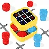 Sprifityy Electrónico Tic TAC Toe Bolt,Juegos de Viaje Portátiles 3 en 1, Memoria Electrónica Portátil Consola de Juego,que fomenta la capacidad de reacción rápida, juegos de mesa para niños y adultos
