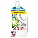 Ariel Detergente Lavadora Liquido 80 Lavados, Jabon Brisa Marina Y Jazmín, Edición Limitada Costa Mediterránea