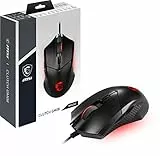 MSI Clutch GM08 – Ratón Gaming con Sensor Óptico 4200 dpi, Ajuste de Peso, RGB Rojo, 6 Botones Programables, Diseño Ergonómico Ambidiestro