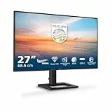 Philips 27E1N1600AM - Monitor Quad HD de 27 Pulgadas, Altavoces, Altura Regulable (2560x1440, 100Hz, HDMI 1.4, USB-C (65W PD), Hub USB) Negro