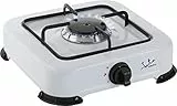 Jata CC703 Cocina de Gas para Camping con 1 Quemador Con Parrilla Apta para Todo Tipo de Ggas Licuado