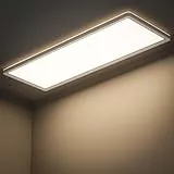 LuJasi Plafon Led Techo, 24W 2400LM Panel LED, 4000K Luz Blanca Neutra, Ultra Plano 58x20x2.47cm Efecto Retroiluminación Lampara Cocina Techo Blanco