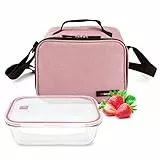 Iris Barcelona Bolsa Térmica Porta Alimentos 8L - Bolsa Almuerzo + Táper de Cristal, Lunch Bag Portátil, Bolsa Térmica comida para Trabajo y Picnic, Mantiene Frío hasta 8 Hs, Nevera Portátil Pequeña