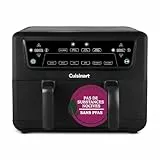 Cuisinart Air fryer Doble Zona XXL, Sin PFAS, Cocina sin químicos, Fríe, asa, hornea, deshidrata, Max Crisp y mantiene caliente 2 x 5.2L - 8+ raciones Cajones dobles Piezas aptas lavavajilla