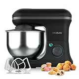 Cecotec Batidora Amasadora Cecomixer Merengue 5L 1200 Negro, 1200 W en 6 Niveles, 5 Funciones, Movimiento Planetario, Diseño Elegante, Bol de Acero de 5 L y Accesorios para Batir y Amasar