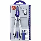 Staedtler NORIS CLUB 550 01, compás escolar de precisión con rueda de ajuste, Color Plateado