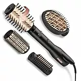 BaByliss AS970E Cepillo de Aire Caliente Big Hair Luxe, Cepillo secador de pelo, 4 Cabezales, Iónico, Rotación multidireccional