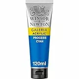 Winsor & Newton - Pintura Acrílica , 120 ml, Azul (Process Cyan)