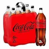 Coca-Cola Zero Azúcar, Refresco de Cola sin Azúcar, sin Calorías - Pack 6 Botellas 2L