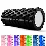 unycos - Rodillo para Masajes Musculares【33x14 cm】Cilindro de Espuma Dura para Fitness, Terapia con Foam Roller | Herramienta de Automasaje para Mayor Recuperación y Flexibilidad (Negro)