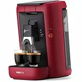 Philips Domestic Appliances Senseo Maestro - Máquina de cápsulas de café con espesa de café y función Memo, recipiente de agua de 1,2 litros, producto verde, color: rojo (CSA260/90)