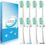 Wardimark Cabezales Compatible con Philips Sonicare Cepillo Eléctrico, 8er Recambio Cepillo Cabezales de Repuesto (8 Blanco, 8 unidad (Paquete de 1))
