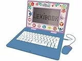 LEXIBOOK, Disney Stitch, Ordenador Educativo bilingüe ESPAÑOL/INGLÉS, Juguete para niños, 170 Actividades para Aprender, Jugar y música, Pantalla Grande, Azul, JC599Di2