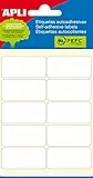 APLI 2676 - Etiquetas blancas adhesivo fuerte (19 x 40) 6 hojas