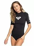 Roxy Whole Hearted T - Licra De Manga Corta Con Protección Solar Upf 50 Para Mujer, Negro (Anthracite kvj0), M