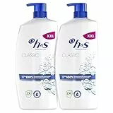 H&S Classic Champú Anticaspa 2x1000ml con Dispensador, para Uso Diario. Hasta 100% de Protección Anticaspa, Clínicamente Probado. Para Todo Tipo de Pelo y Cuero Cabelludo. Sensación de Frescor