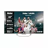 Haier QLED 4K UHD H43Q800UX, 43', Smart TV, Google TV, Dolby Atmos y Dolby Vision, HDR 10, Smart Remote Control, Google Assistant, Bluetooth 5.1, DBX TV, HDMI 2.1 x 4, Sin Marcos, 2024