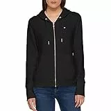 Tommy Hilfiger Zip-up Hoodie – Classic Sweatshirt for Women with Drawstrings and Hood Sudadera con Capucha, Negro, L (Pack de 7) para Mujer