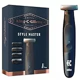 King C Gillette Style Master Recortadora Para Barba Sin Cable Para Hombre con Hoja 4D