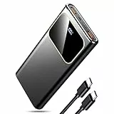 2025 Power Bank Fast Charging, 22.5W Bateria Externa Carga Rapida 10000mAh Cargador Portatil con Entrada y Salida USB C, Patalla LED para iPhone 17/16/15/14/13 Pro MAX Plus Mini, para Samsung Android