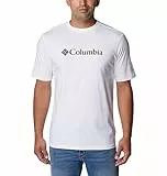 Columbia Hombre Camisa De Manga Corta para Senderismo Y Trekking, Blanco, XS