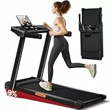 LONTEK Cinta de Correr Plegable con Inclinación 9%, Cinta de Andar Plegable 12KM/H,Caminadora Electrica para Casa Equipado
